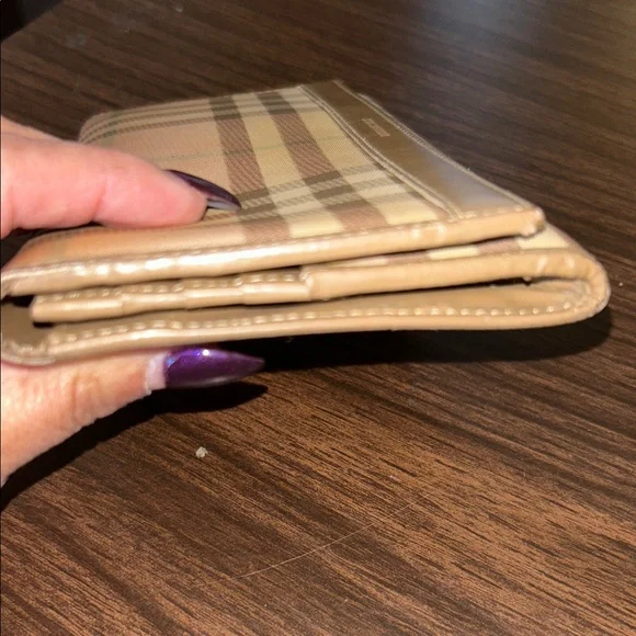 Burberry Beige and Brown Plaid Clutch